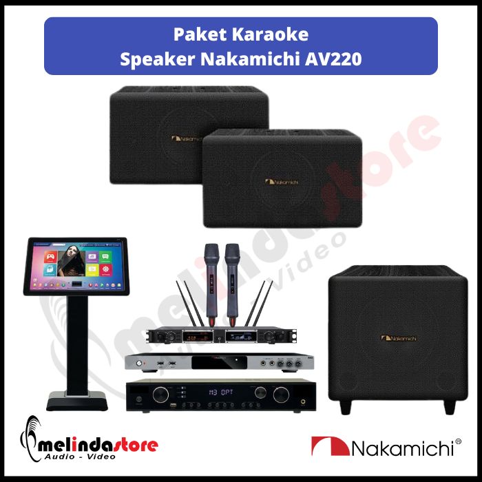 Paket Karaoke Speaker Nakamichi AV200 | Lengkap Paket Karaoke Speaker Nakamichi AV200 | Lengkap